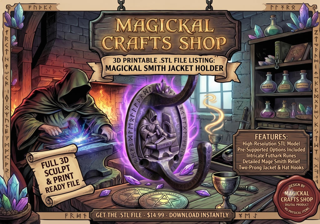 Magickal Smith Jacket Holder .stl file